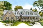 Craftsman House Plan Front of Home - Beech River Country Home 095S-0001 - Search House Plans and More