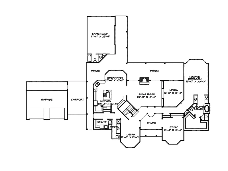 Luxury House Plan First Floor - Captiva Luxury Home 095S-0003 - Search House Plans and More
