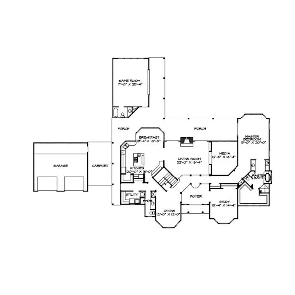 Luxury House Plan First Floor - Captiva Luxury Home 095S-0003 - Search House Plans and More