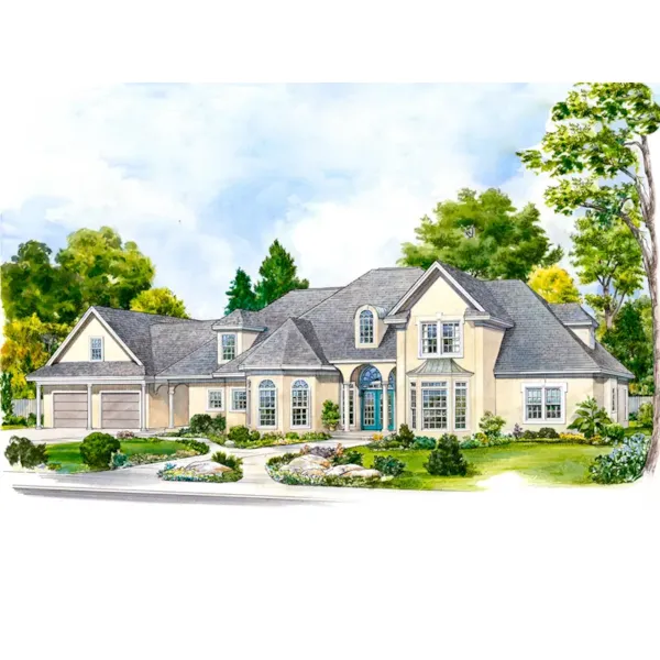 Luxury House Plan Front of Home - Captiva Luxury Home 095S-0003 - Search House Plans and More