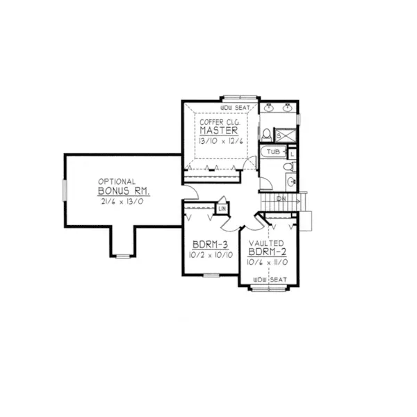 European House Plan Second Floor - Wessington Spring Tudor Home 096D-0020 - Shop House Plans and More