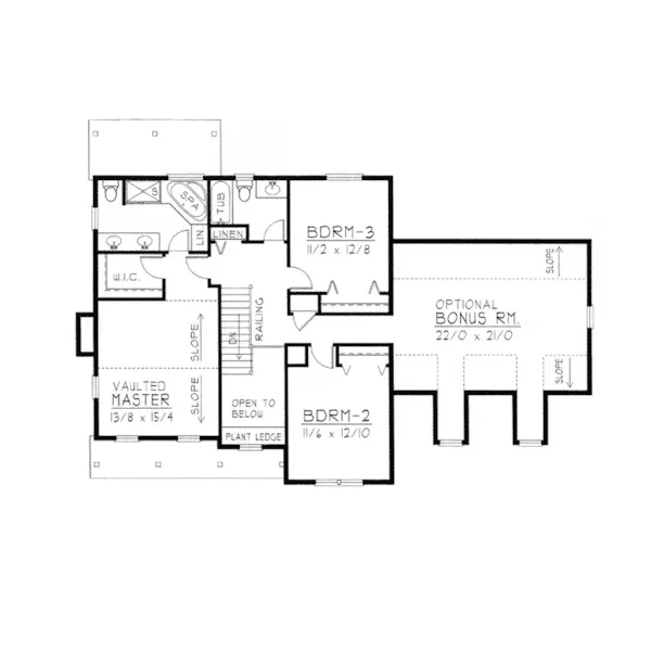 Country House Plan Second Floor - Hartenstein Traditional Home 096D-0021 - Search House Plans and More