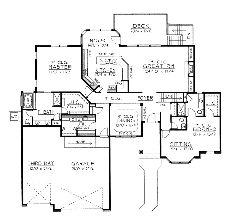 Traditional House Plan First Floor - Kannon Luxury Home 096D-0037 - Search House Plans and More