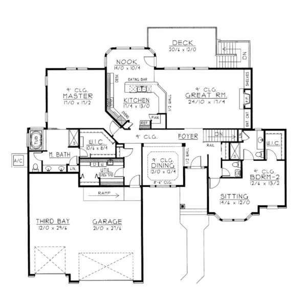 Traditional House Plan First Floor - Kannon Luxury Home 096D-0037 - Search House Plans and More