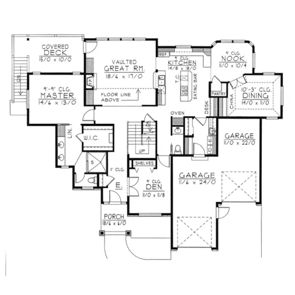 Traditional House Plan First Floor - Serena Neoclassical Home 096D-0048 - Shop House Plans and More