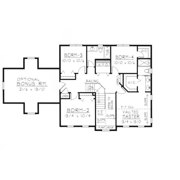 Traditional House Plan Second Floor - Suffield Farmhouse 096D-0053 - Shop House Plans and More