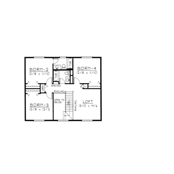 Traditional House Plan Second Floor - Flintwood Country Farmhouse 096D-0054 - Search House Plans and More