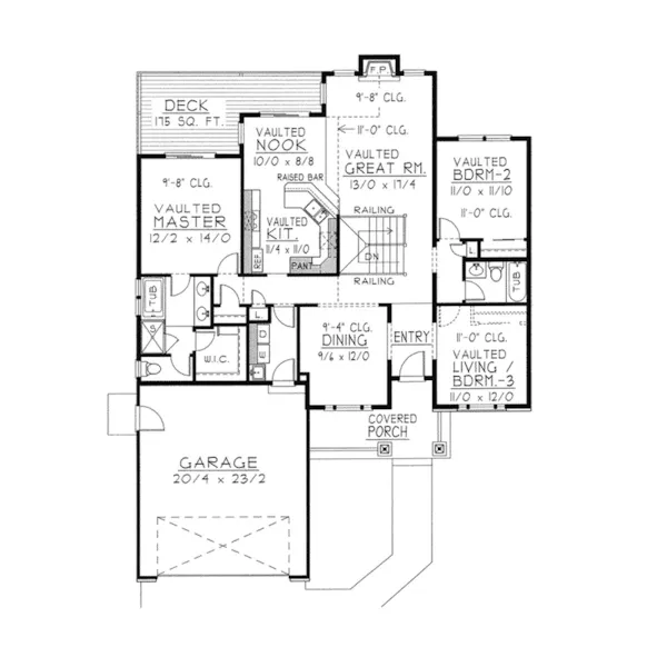 Traditional House Plan First Floor - Moore Hollow Shingle Style Home 096D-0058 - Shop House Plans and More