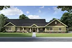 Craftsman House Plan Front of Home - Mason Park Craftsman Home 096D-0059 | House Plans and More