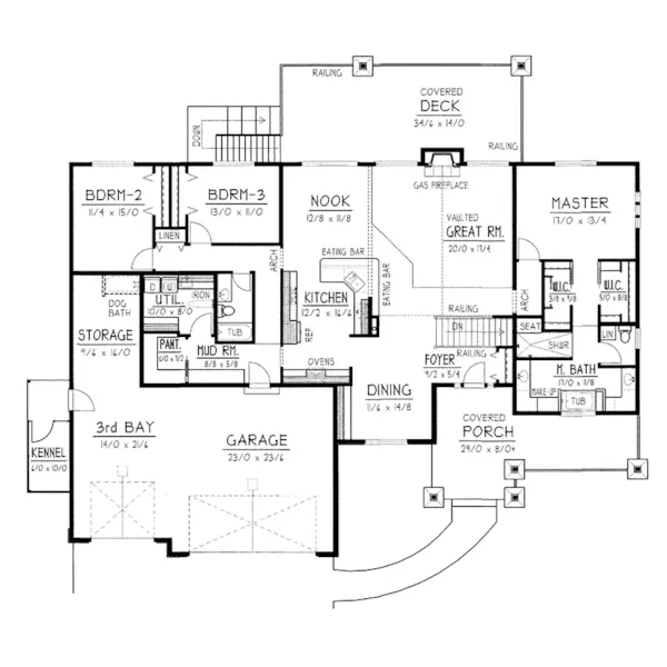 First Floor - Andromeda Craftsman Home 096D-0061 | House Plans and More