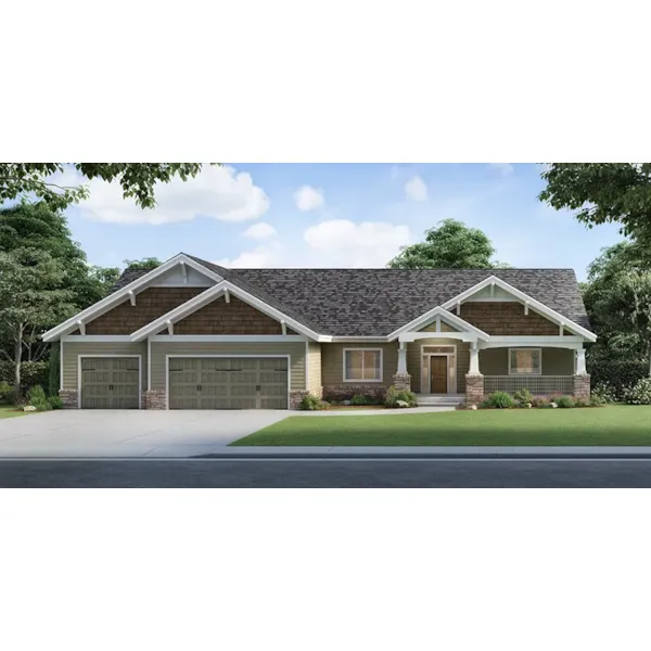 Front of Home - Andromeda Craftsman Home 096D-0061 | House Plans and More