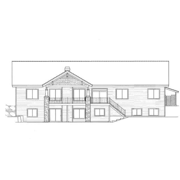 Rear Elevation - Andromeda Craftsman Home 096D-0061 | House Plans and More