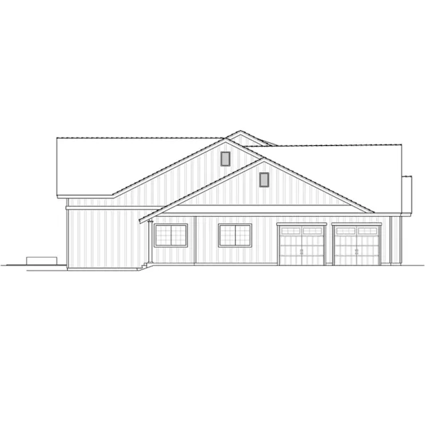 Modern Farmhouse Plan Left Elevation - 096D-0062 | House Plans and More