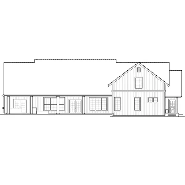 Modern Farmhouse Plan Rear Elevation - 096D-0062 | House Plans and More