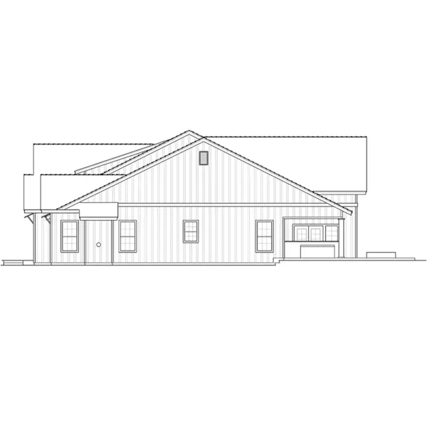 Modern Farmhouse Plan Right Elevation - 096D-0062 | House Plans and More