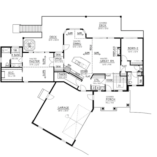 Rustic House Plan First Floor - 096D-0063 | House Plans and More