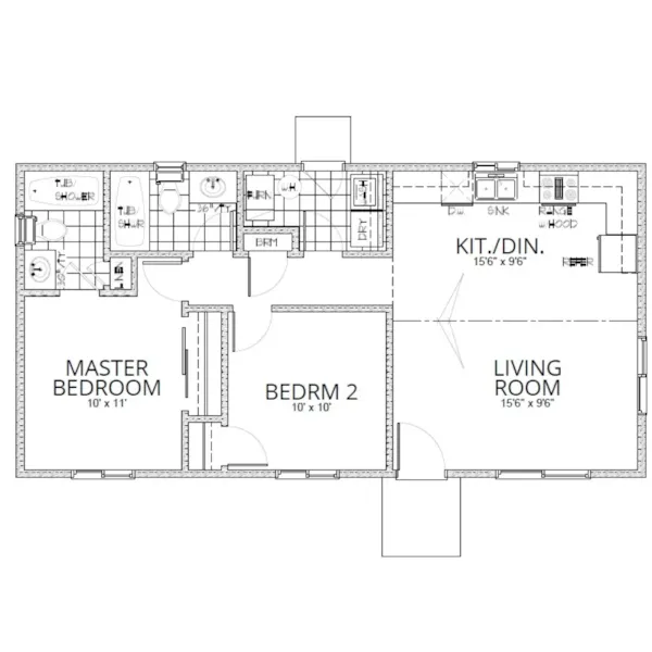 Log Cabin House Plan First Floor - 096D-0064 | House Plans and More