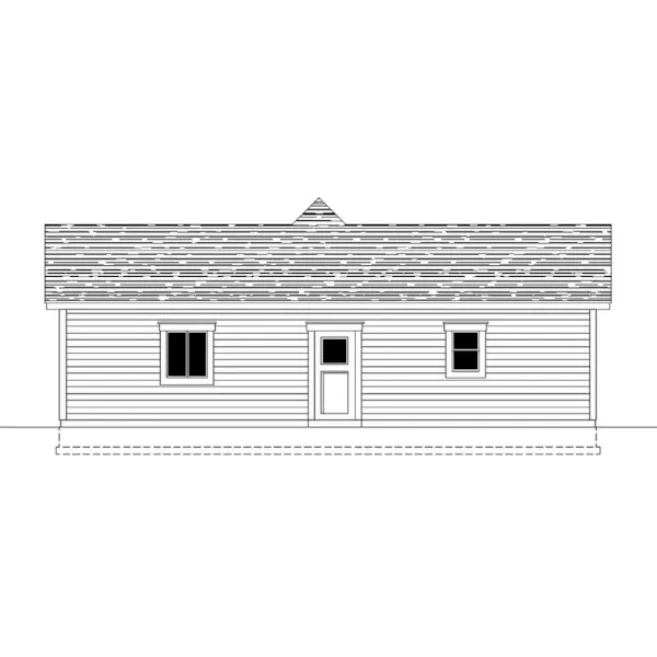 Log Cabin House Plan Rear Elevation - 096D-0064 | House Plans and More