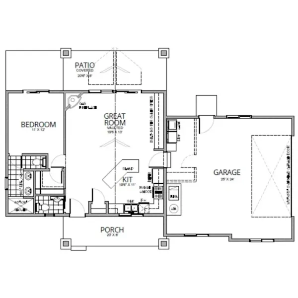 Craftsman House Plan First Floor - 096D-0065 | House Plans and More