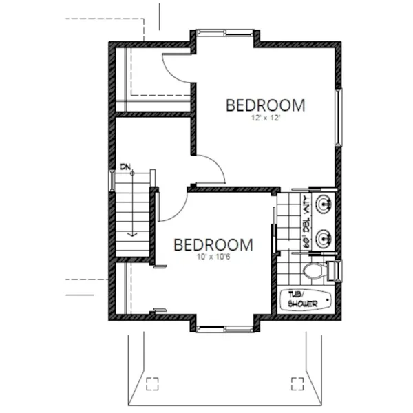 Craftsman House Plan Second Floor - 096D-0066 | House Plans and More