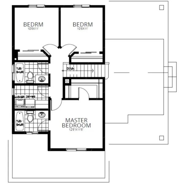 Craftsman House Plan Second Floor - 096D-0067 | House Plans and More