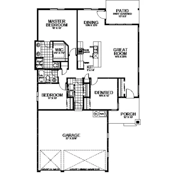 Modern House Plan First Floor - 096D-0068 | House Plans and More