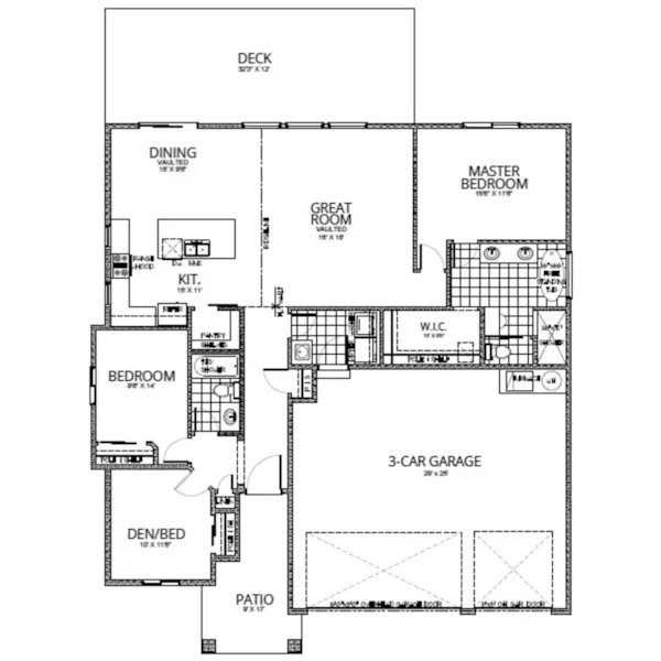 Contemporary House Plan First Floor - 096D-0070 | House Plans and More