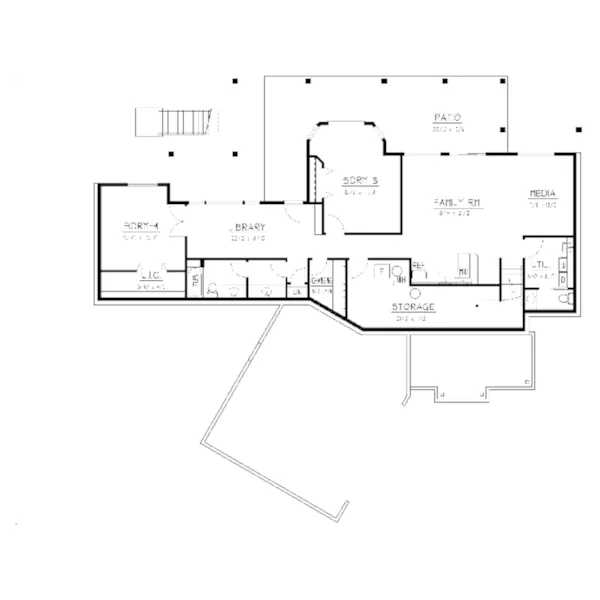 Craftsman House Plan Lower Level Floor - 096D-0071 | House Plans and More