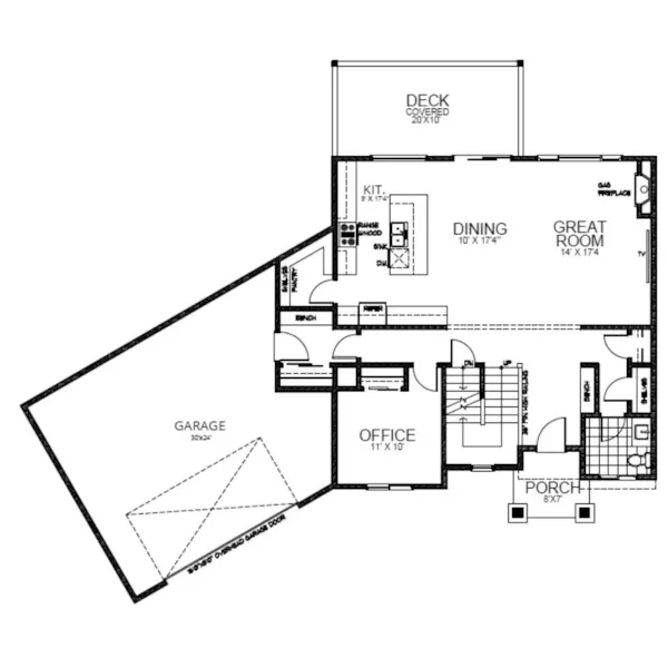 Modern Farmhouse Plan First Floor - 096D-0072 | House Plans and More