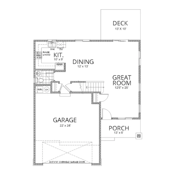 Contemporary House Plan First Floor - 096D-0079 | House Plans and More