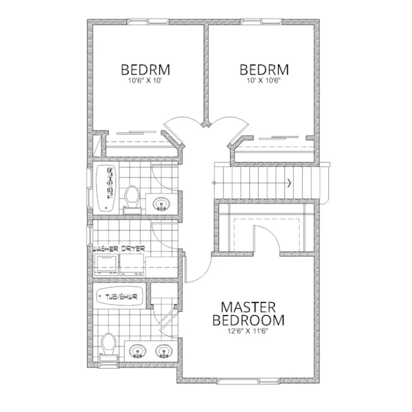 Contemporary House Plan Second Floor - 096D-0079 | House Plans and More