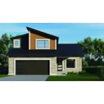 Contemporary House Plan Front of House 096D-0079