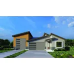 Contemporary House Plan Front of House 096D-0081