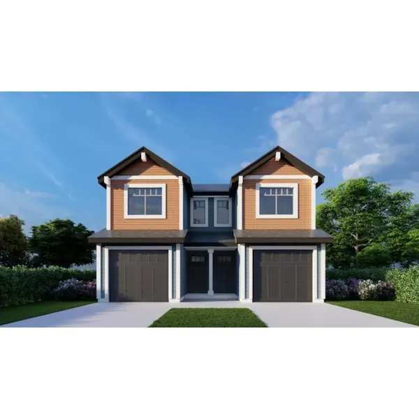 Narrow Lot Duplex Design