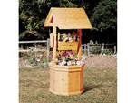 Simple rustic all wood wishing well