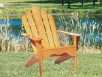 Rustic unpainted wood adirondack chair