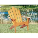 Rustic unpainted wood adirondack chair