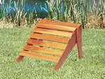 Rustic unpainted wood adirondack ottoman