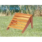 Rustic unpainted wood adirondack ottoman