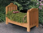 Charming all wood flower bed planter