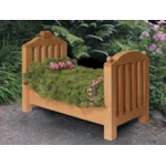 Charming all wood flower bed planter