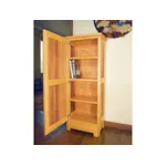 All wood jelly cupboard has a door that closes across the front