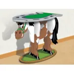 Great for a country style home or children's room, this horse table is a conversation piece