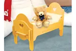All wood doll bed is sure to be a favorite when your little one is playing with their dolls