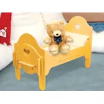 All wood doll bed is sure to be a favorite when your little one is playing with their dolls