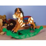 Old-fashioned rocking horse can be painted to match the décor and color scheme of your children's bedroom