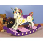 Unicorn rocking horse is a great old-fashioned toy that can be handed down for generations