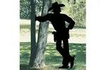 Cowboy shadow yard art adds a great country touch to your backyard