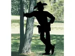 Cowboy shadow yard art adds a great country touch to your backyard