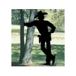 Cowboy shadow yard art adds a great country touch to your backyard